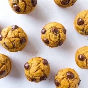 several pumpkin muffins from above