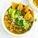Bowl of white bean chili
