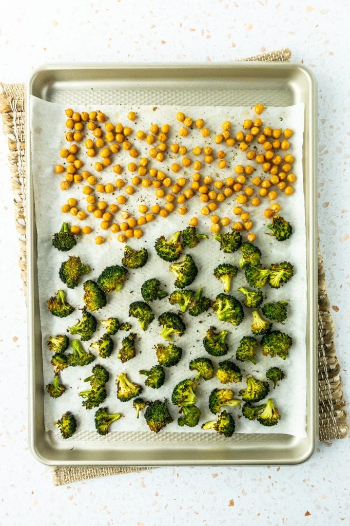Roasted Broccoli and Chickpeas