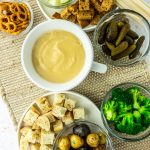 Vegan Cheese Fondue and Accompaniments