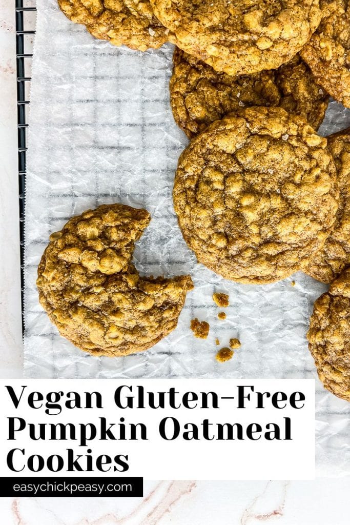Vegan Gluten-free Pumpkin Oatmeal Cookies Pin