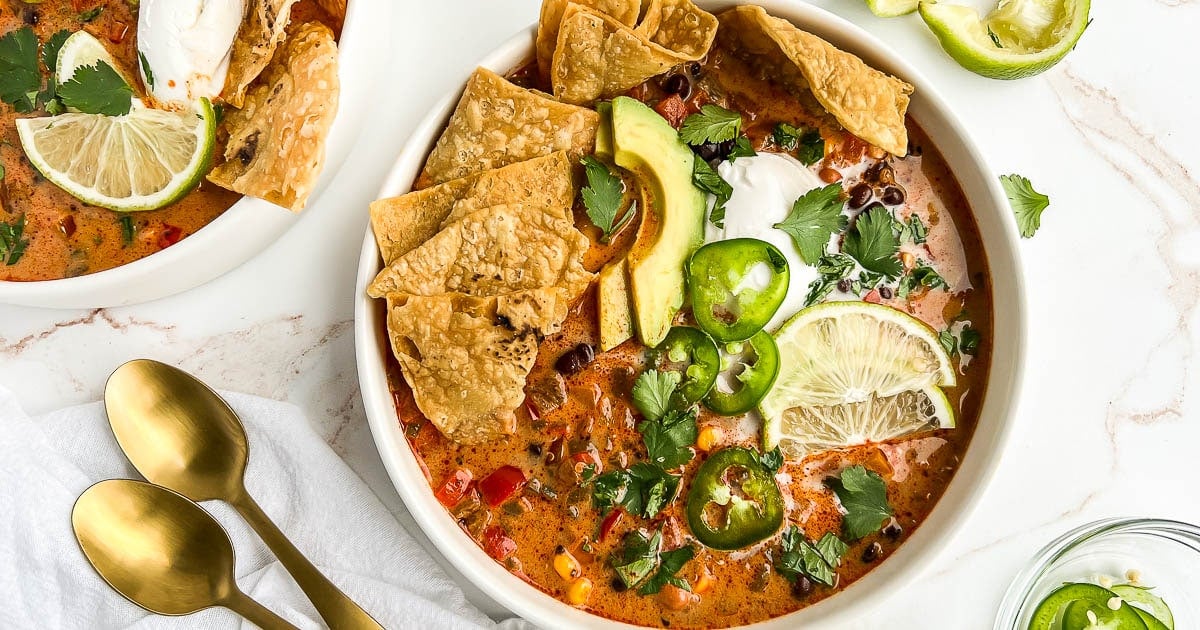 Easy Vegan Enchilada Soup Easy Chickpeasy